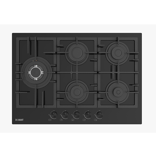PLAQUE DE CUISSON 5 FEUX NOIR 75 CM  DIAMANT