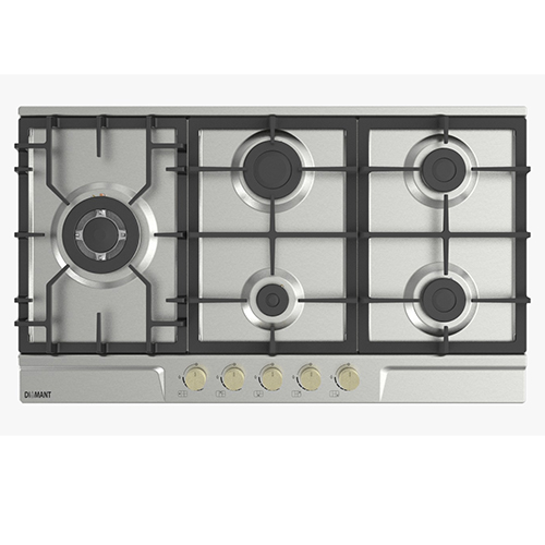 PLAQUE DE CUISSON 5 FEUX INOX 90 CM  DIAMANT
